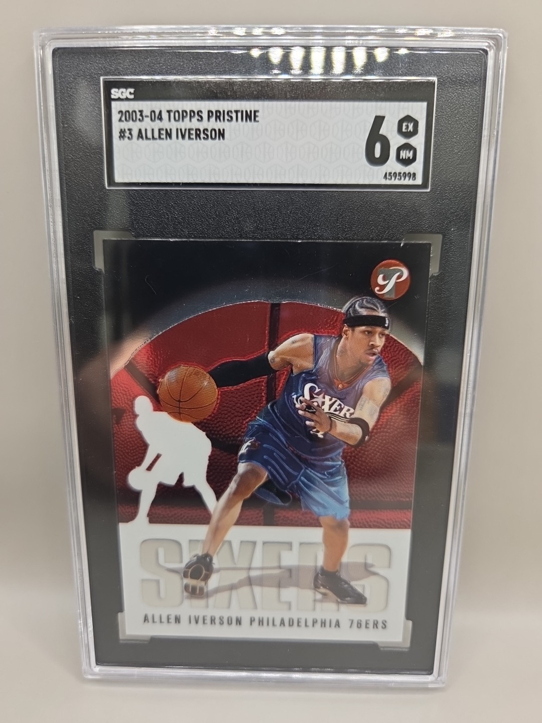 2003-04 Topps Pristine #3 Allen Iverson (76ers) SGC 6