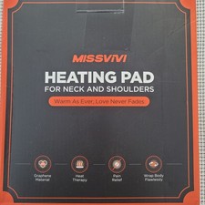 Graphene Infused Weighted Heating Pad Neck Shoulders 6 Temp Blue New