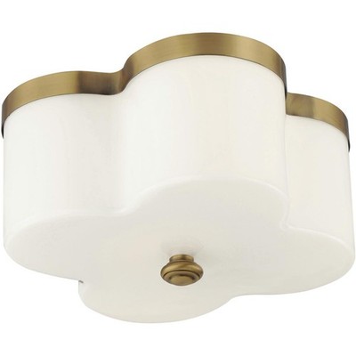 Maxim Lighting 12240WTNAB Clover Flush Mount Natural Aged Brass