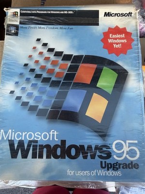 Brand New Vintage Microsoft Windows 95 (654-00212) CD Version Sealed Broken