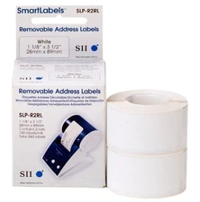 Seiko Instruments Removable Address Labels for Smart Label Printers (SLP-R2RL...