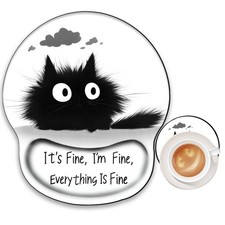I am Fine Mouse Pad with Wrist Support Gel Mousepad Wrist Rest Ergonomic Mous...