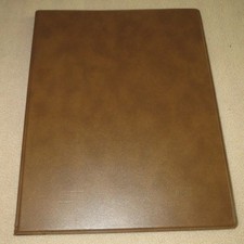 Vintage Univac Tan Vinyl-covered Notebook Fol...