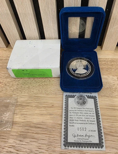 George W. Bush 2001 Presidential Election Silver Proof Coin 1oz .999