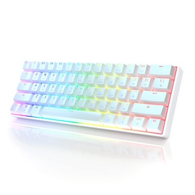 GK61 Mechanical Gaming Keyboard 60 Percent | 61 RGB Rainbow LED Backlit Progr...