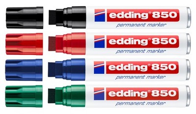 Edding 850 Permanentmarker Schwarz, Rot, Blau, Grün 5-15mm dicker Marker!