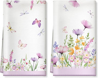 Lila Blumen GeschirrtüCher Mikrofaser 2Er-Set 40 X 60 Cm