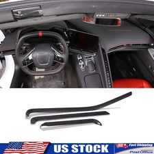 Real Carbon Fiber Interior Dash Air Vent Strip Trim Fits Corvette C8 2020-2025