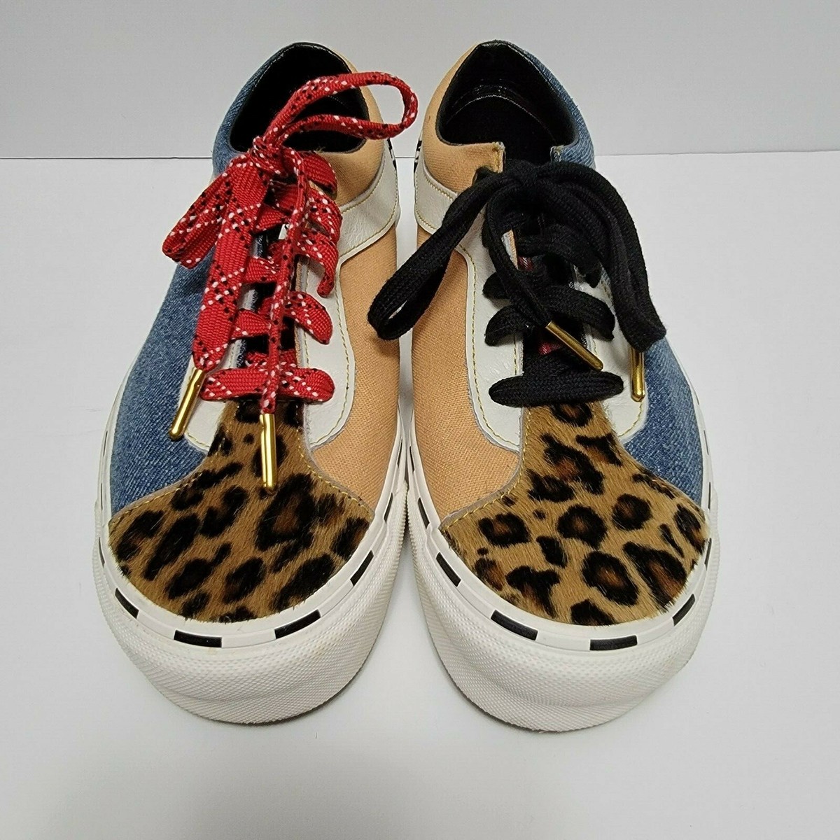 Vans Bold Ni Denim Bender Leopard Sz Mens US