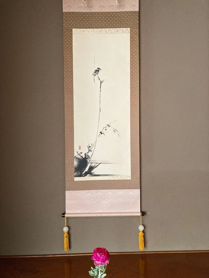 Miyamoto Musashi Kakejiku Scroll Replica "Koboku ni Mozu" w/ Box 73"x21.5" New - Image 2 of 4