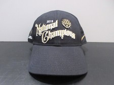 LSU Tigers Hat Cap Strap Back Black Gold College Football Champions Nike Mens