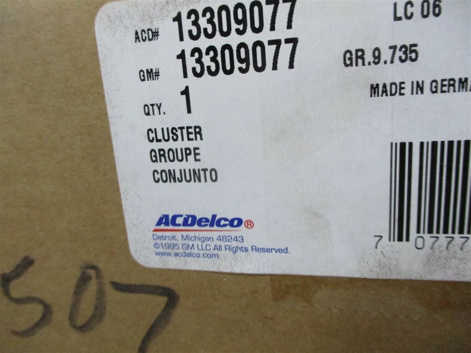 13309077 NEW OEM ACDELCO GM INSTRUMENT GAUGE CLUSTER SATURN ASTRA XR 2008-09 - Image 4 of 4