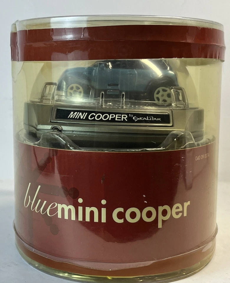 Винтажный микро автомобиль синий мини Cooper 2,5 дюйма со светодиодами пульт дистанционного управления нераспечатанный - Изображение 4 из 4