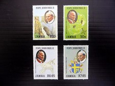 ZAMBIA 1989 Pope John Paul Visit (4) SG575/8 U/M NEW PRICE FP8410