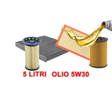 KIT 4 FILTRI TAGLIANDO OLIO 5W30 VOLKSWAGEN VW GOLF VII 7 1.6 TDI 105 110 CV