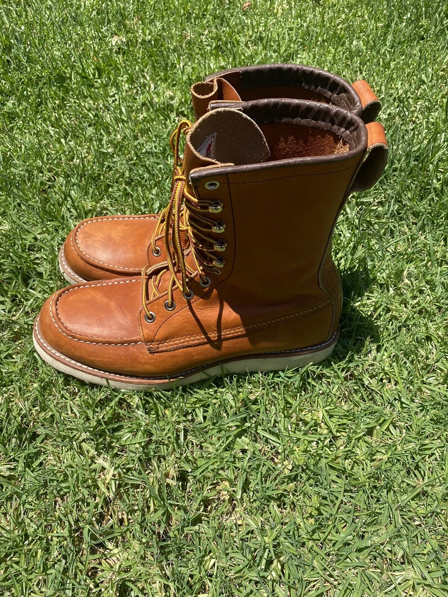 Red Wing 877 8-inch Moc Toe Boot — Size US 9D