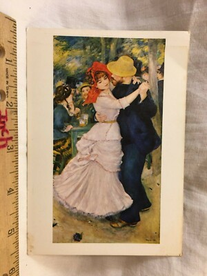 Postcard Pierre Auguste Renoir French Le Bal a Bougival 1883 Dance Art Print