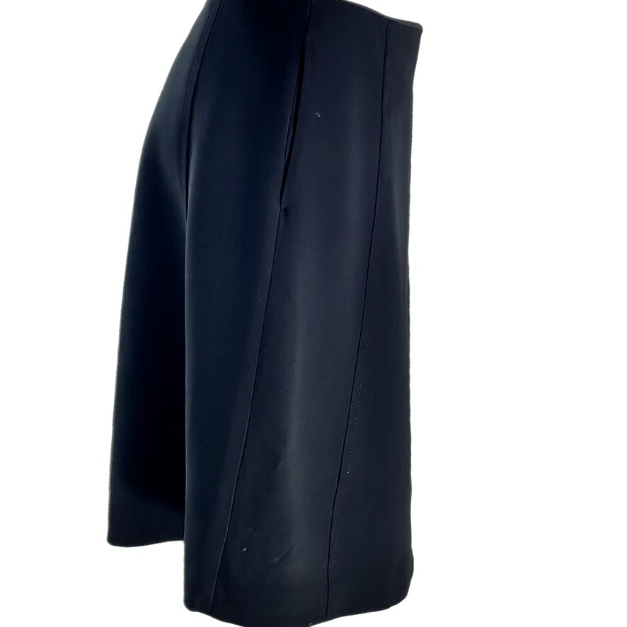 PRADA Solid A-Line Panel Knee Length Wool Black W… - image 3