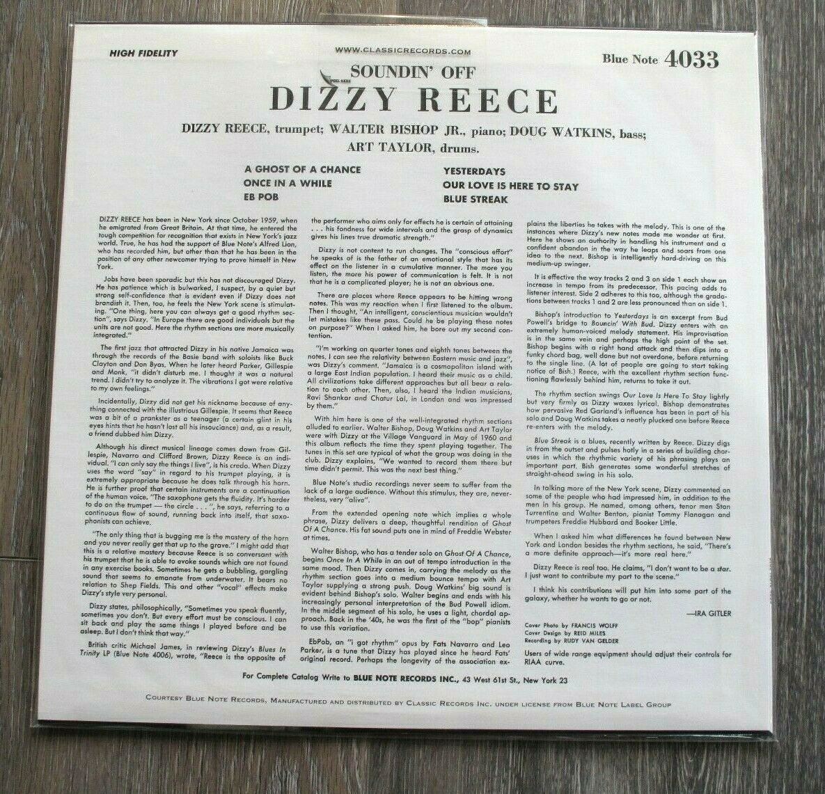 その他 LP Dizzy Reece Soundin Off BN4033 BLUE NOTE /00260 DIZZY REECE / SOUNDIN' OFF [LP - BN 4033]：JAZZ：アナログ