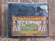 Sheet Set King 6pc -NAVY BLUE shade - 1000tc Microfiber Silk Feel - Embroidered