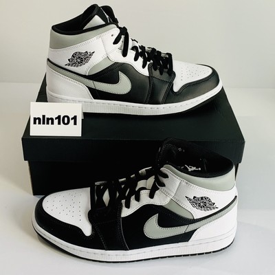 New Nike Air Jordan 1 Retro Mid White Shadow Light Smoke Size 11.5 554724-073 | eBay