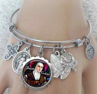 St. Colette Bangle, Patron Saint of Expectant Mothers, Women Seeking to Conceive