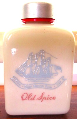 Vintage SHULTON Old Spice AFTER SHAVE LOTION 2 3/8 oz Glass BOTTLE Full TRAVEL