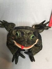 Folkmanis Folktails Olive Green Realistic Full Body Hand Puppet Toad Frog Large