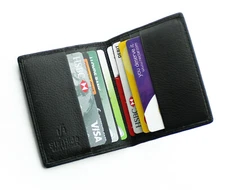 StarHide RFID Leather Slim Minimalist Bifold Credit Cardholder Wallet Card Case
