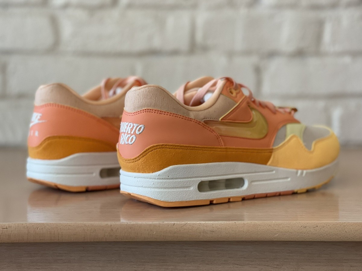 Nike Air Max 1 SP Puerto Rico Orange Frost/Citron Pulse Men Size 