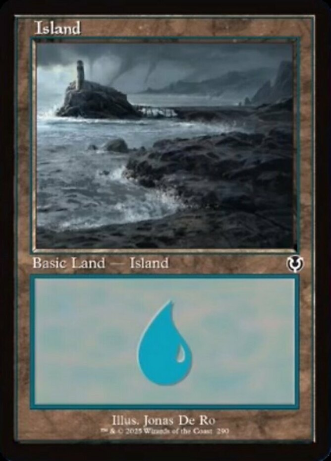 NM-Mint, English MTG Foil Island (290) - Foil - Retro Frame