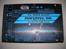 USED POWERTEC, INC. 19E-D00 DC POWER SUPPLY