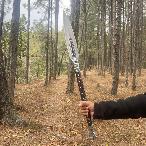 Custom Handmade Hunting Spear Oil Quenching 10 Inch Razor Sharp Blade