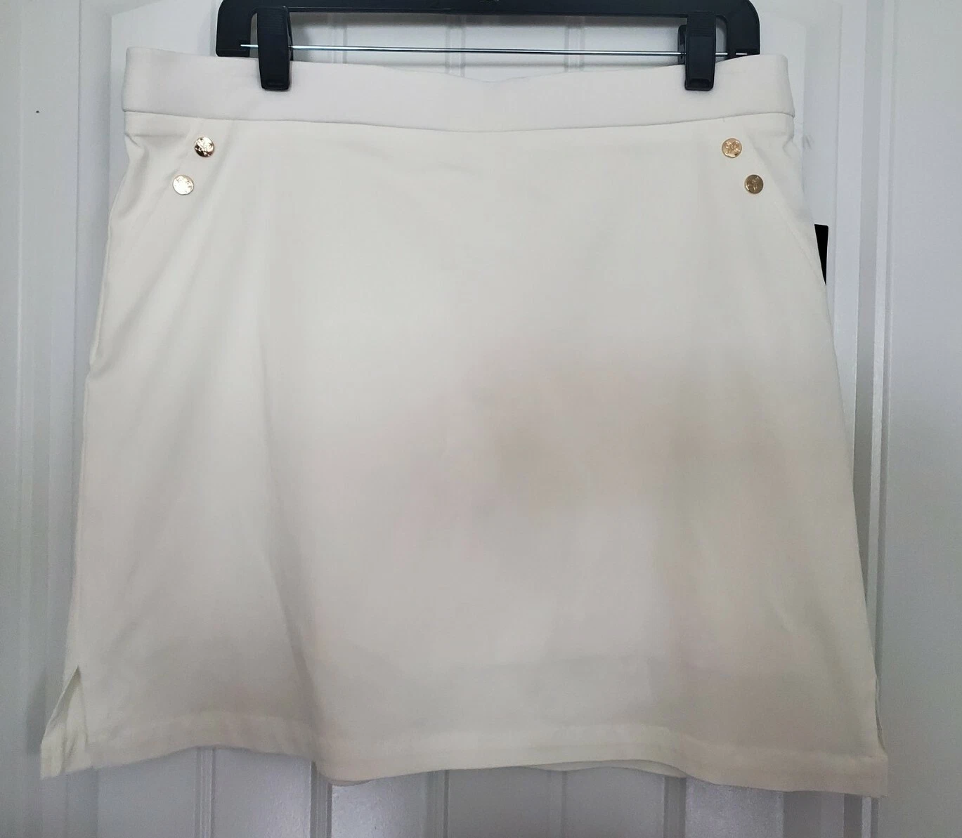 RAFAELLA WOMEN'S SUPREME STRETCH SKORT ACTIVE SKIRT SNOW WHITE SIZE 12