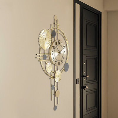 Modern Decorative Art Clock Indoor Silent Wall Clock w/Hanging Holes 45*78cm