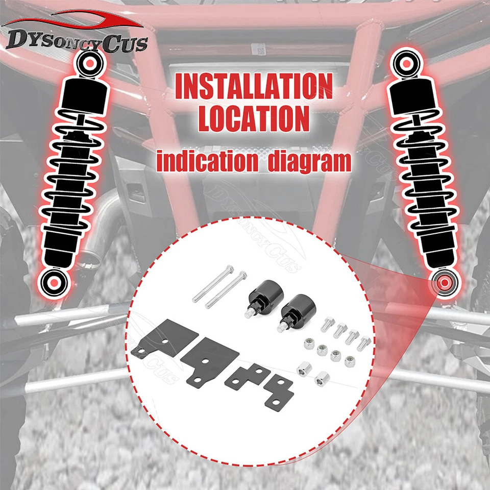 Kit de elevación alta de 2"" delantera y trasera Fit 99-Up Polaris Sportsman 500/570/600/700/800 Foto 2 de 4
