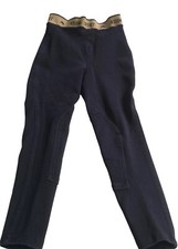 Riding Sport Horse Back Riding Breeches Girls Size Large Black Tan Waist Band