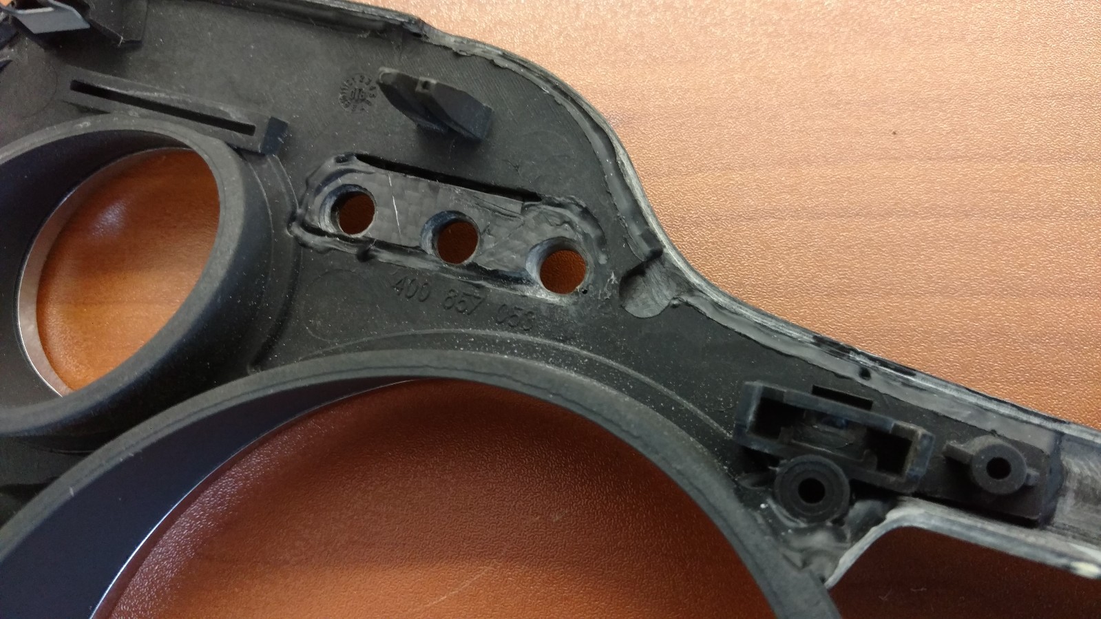 LAMBORGHINI GALLARDO CARBON FIBER INSTRUMENT CLUSTER TRIM BEZEL OEM 400857053F