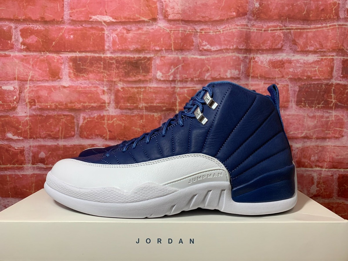 jordan retro 12 stone blue legend blue obsidian