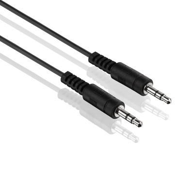 Klinke Audio Kabel - 2x 3,5mm Stereo-Klinkenstecker, Klinke auf Klinke 0,5m 