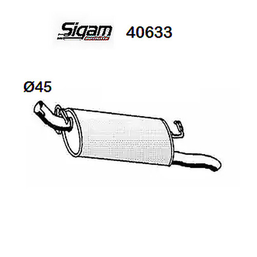 Hinterer SchalldäMpfer Opel Vectra A Sigam FüR 90349965-image