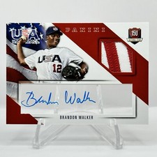 2015 Panini USA Baseball BRANDON WALKER Game-Used Patch Auto /20 - FSU | FAMU