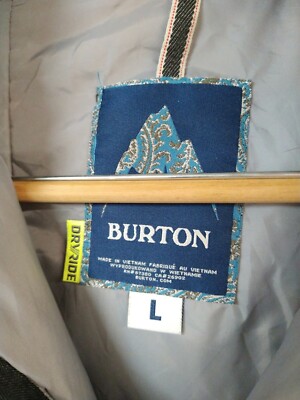 Burton Dry Ride WM L Jacket Black Adjustable Sleeves Zip & Button