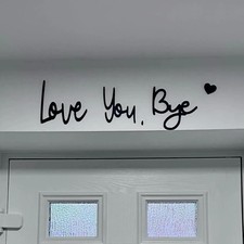 Love You Bye above Door Sign, Love You Bye Sign, Wooden Letters