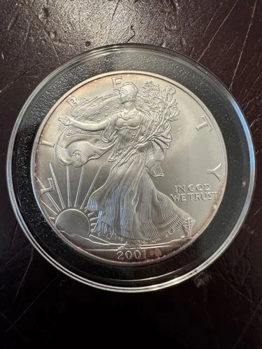 2001 Silver American Eagle BU 1 Coin 1 Oz $1 Dollar Uncirculated Brilliant