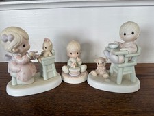 Precious Moments Lot of 3-Sharing/Baby's First Birthday/Baby's First Meal-w/Tags