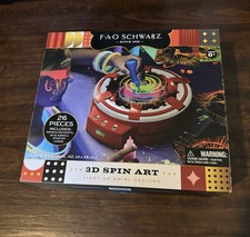FAO Schwarz 26 Piece 3D Spin Art Light-Up Swirl Design Set Ages 6 NEW