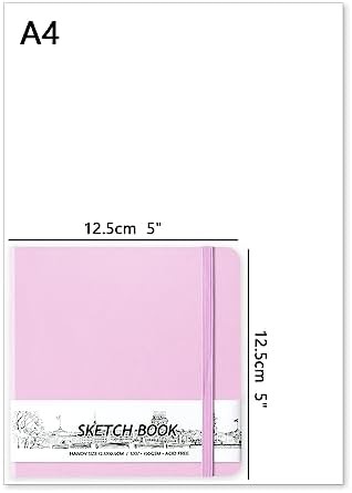 Square PU Leather Hardcover Sketchbook 150 GSM