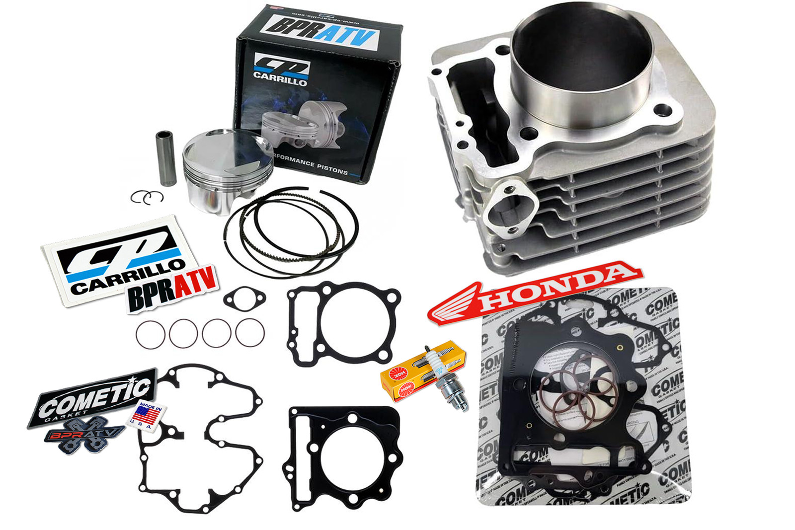 Honda 400EX 400X XR400 Top End Rebuild Kit 11:1 CP Piston NGK Plug  Cometic Set