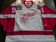 Rare Vintage 1997 STANLEY CUP DETROIT RED WINGS Sergei Fedorov NIKE JERSEY Sz LG